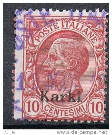 Ital. Ägäis, 1912, Karki, 10 Cent., MiNr. 5IV, Gestempelt (a010612) - Egeo (Carchi)