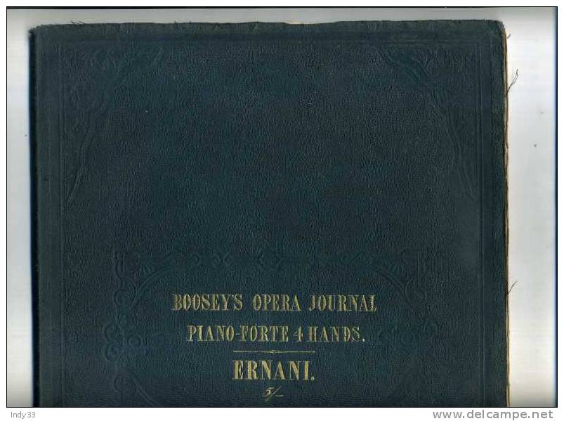 - BOOSEY'S OPERA JOURNAL . PIANO FORTE 4 HANDS . HERNANI . - Opern