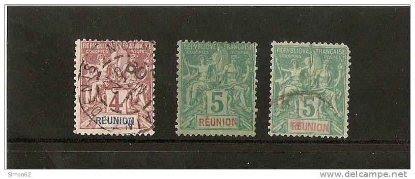 REUNION N 34/35/ Neuf X Et Oblitéré - Unused Stamps