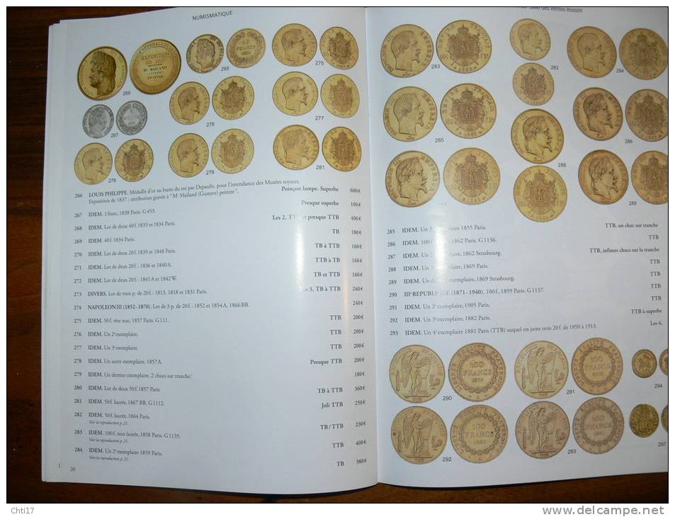 CATALOGUE VENTES NUMISMATIQUE  ROSSINI MONNAIES ANTIQUES CELTES GAULOISES FRANCAISES ETRANGERES AVEC COTE 2008