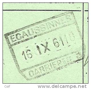 Dokument Met Spoorwegstempel ECAUSSINNES CARRIERES 3 - Other & Unclassified