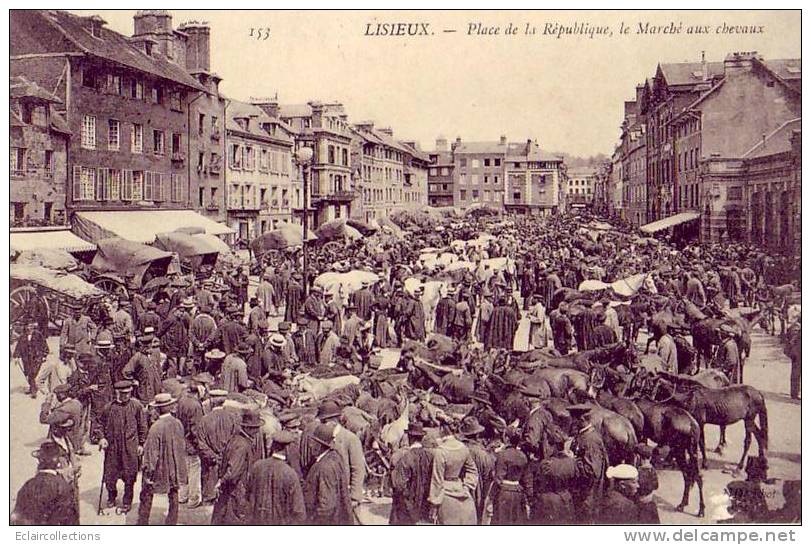 Calvados..14.. Lisieux....1 Carte ...Le Marché Aux Chevaux - Lisieux