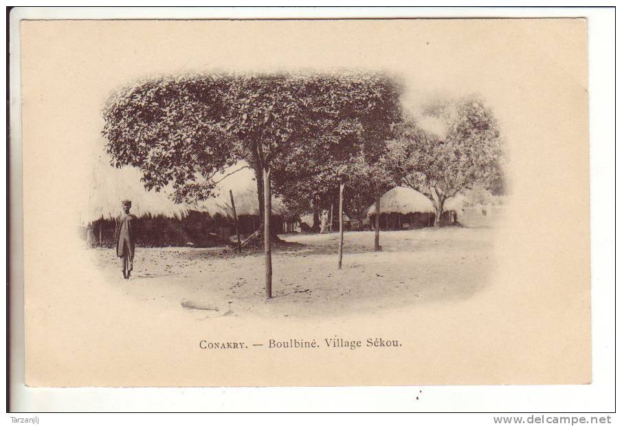 CPA Précurseur De Conakry (Guinée): Boulbiné Village Sékou - Guinea