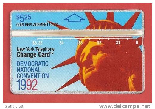 United States - NL-04a Democratic National Convention NYNEX L&G Card, %10.058ex, CN 208A,1992, Mint - [1] Hologrammkarten (Landis & Gyr)