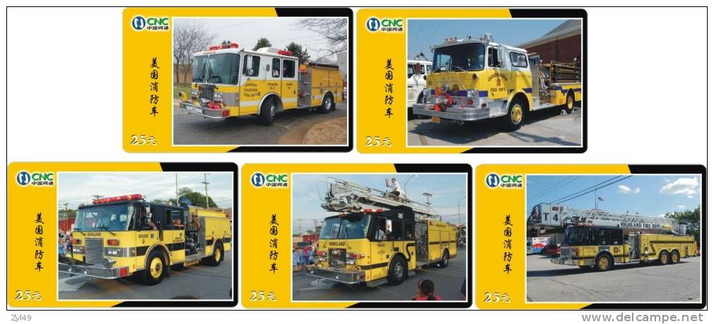 A04368 China Phone Cards Fire Engine 40pcs - Brandweer