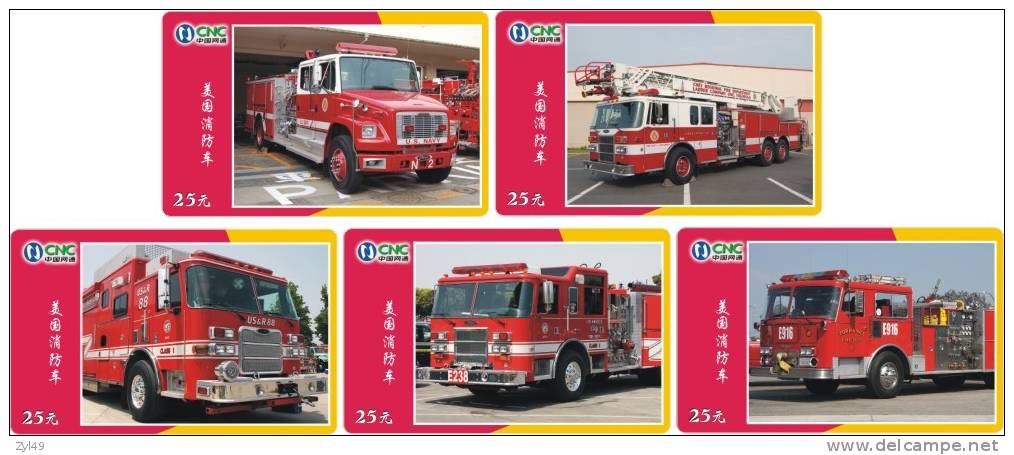 A04368 China Phone Cards Fire Engine 40pcs - Feuerwehr