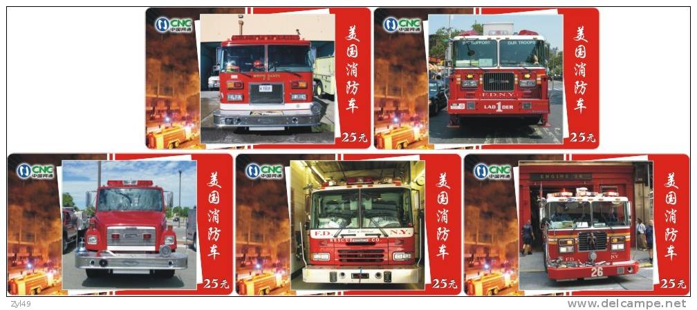 A04368 China phone cards Fire Engine 40pcs