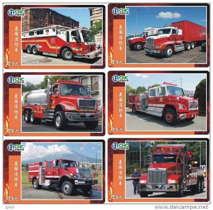 A04369 China Phone Cards Fire Engine 80pcs - Feuerwehr