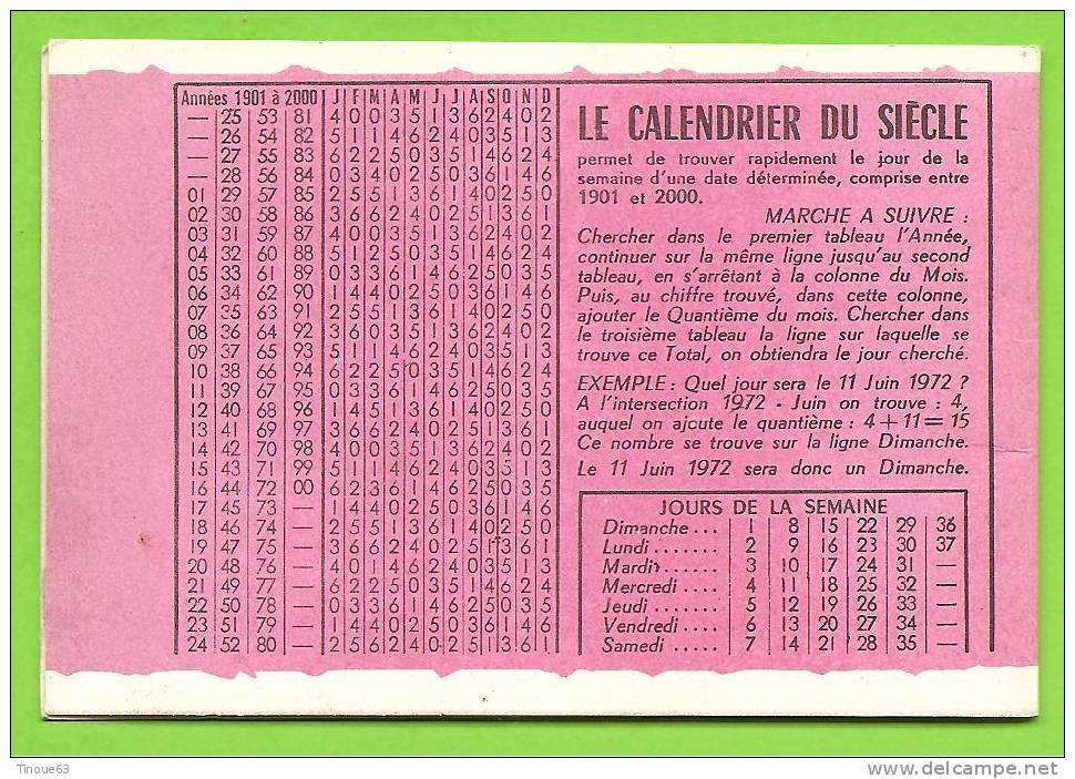 92 - MONTROUGE - Calendrier 1971 Offert Par A. VEYRES, Café, Tabac "LE ROND POINT" - Kleinformat : 1971-80