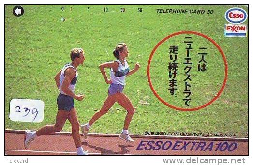 Télécarte Japon *  Publicité Pétrole Essence ESSO (239) Phonecard Japan Petrol Station * Telefonkarte * - Petrolio