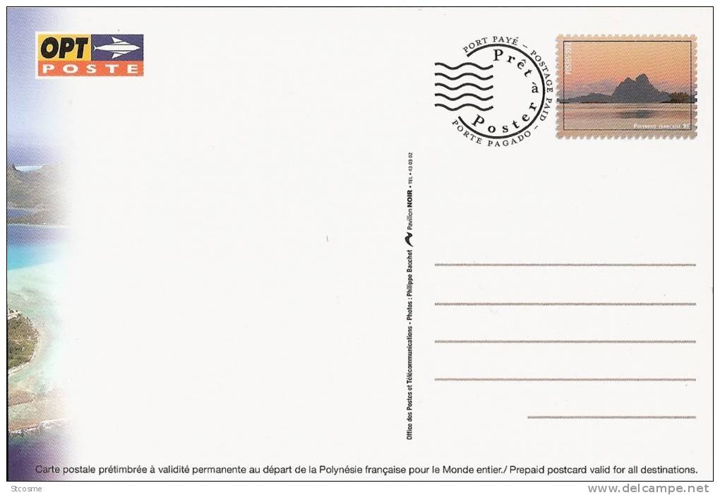 Entier / Stationery / PSC - Polynésie Française - Carte ACEP N°21 - état Neuf - Bora Bora - Ganzsachen