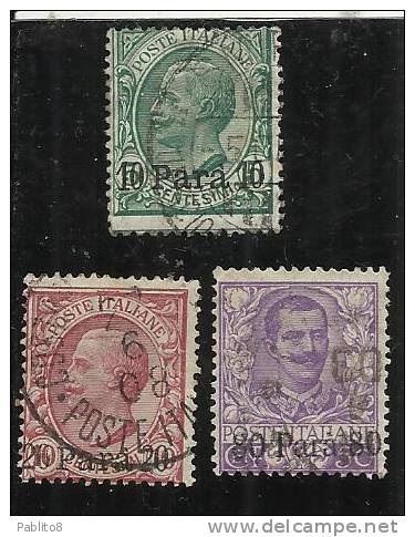 LEVANTE ALBANIA 1907 NUOVO VALORE SERIE COMPLETA TIMBRATI SENZA SCRITTA ALBANIA - Albanien