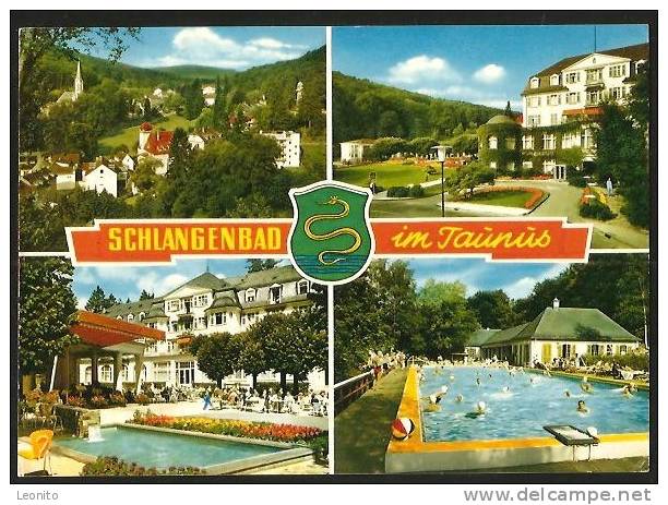 Schlangenbad Im Taunus Thermal-Heilbad Für Rheuma-Nerven-Teint Stempel ! 1969 - Schlangenbad