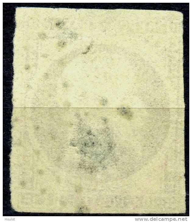 Mi.N° 8, Maury N° 9 Gestempelt, 1852,: Präsident Louis Napoléon. Inschrift: REPUB. FRANC, Die Briefmarke Ist Oben Links - 1852 Louis-Napoléon