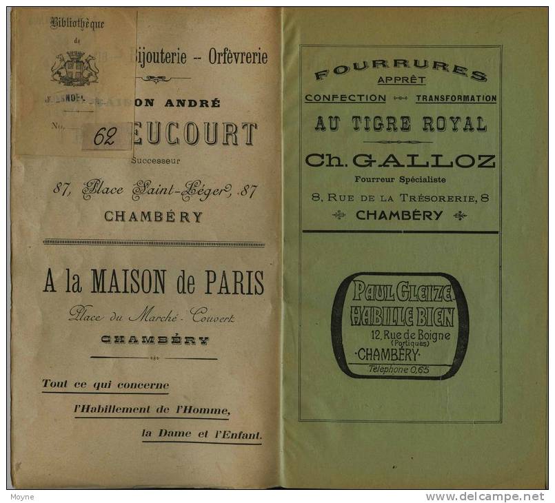 Savoie - SOCIETE SYMPHONIQUE -  Revue  ON EN PARLERA !  Au Théatre De Chambéry Le 19 Janvier 1907 -RARE- Absinthe Comoz - Rhône-Alpes