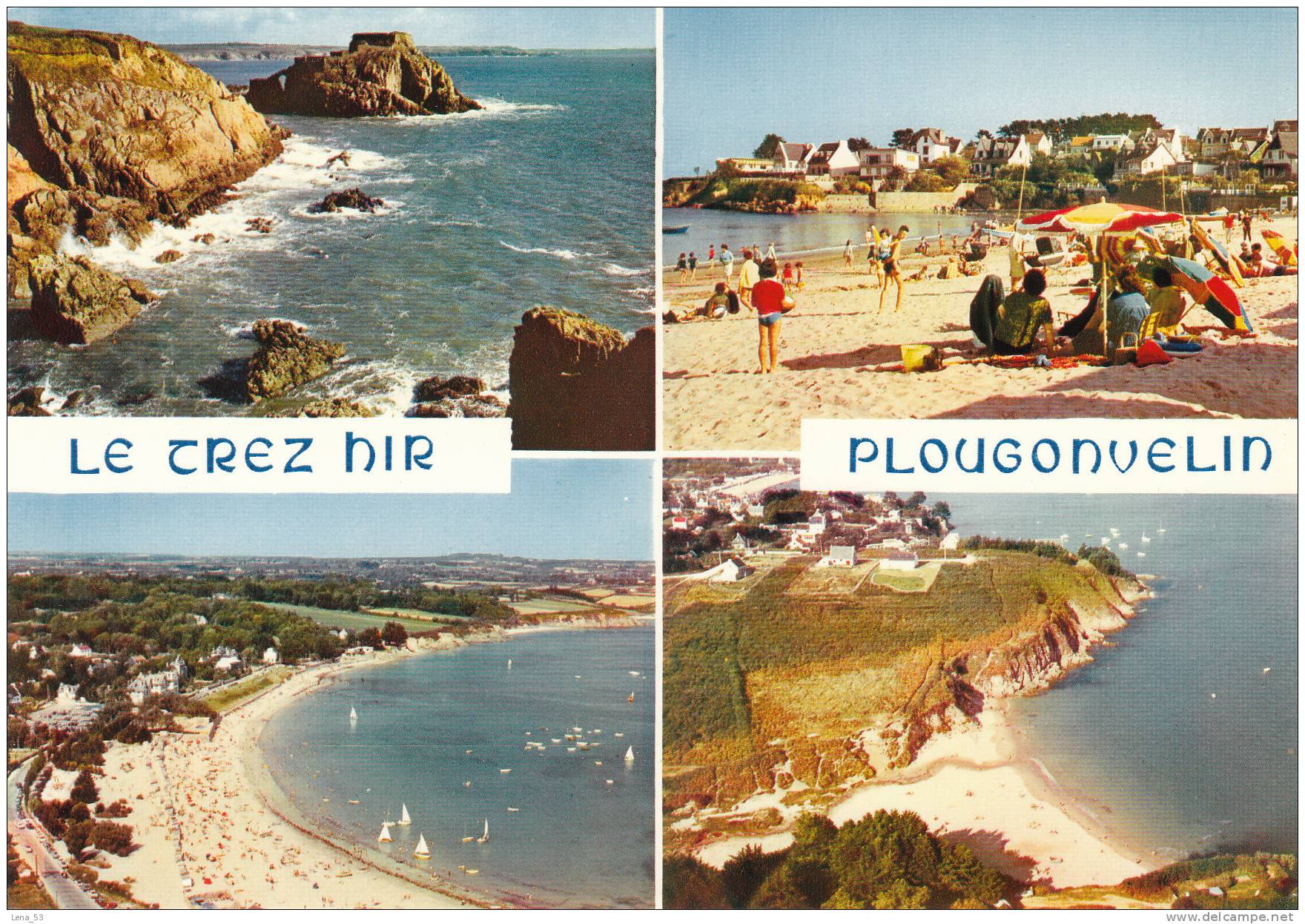 MX 2258    -   LE TREZ-HIR  -  PLOUGONVELIN    -    La Plage Du Trez-Hir, Le Fort Et La Crique De Bertheaume. - Plougonvelin