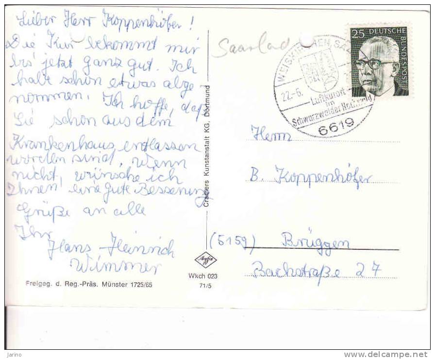 Deutschland, Saarland, Weiskirchen, Heidenhof Mit Blick Auf Den Heilklimytischen Kurort,Luftaufnahme, Gelaufen Ja 1962 - Losheim