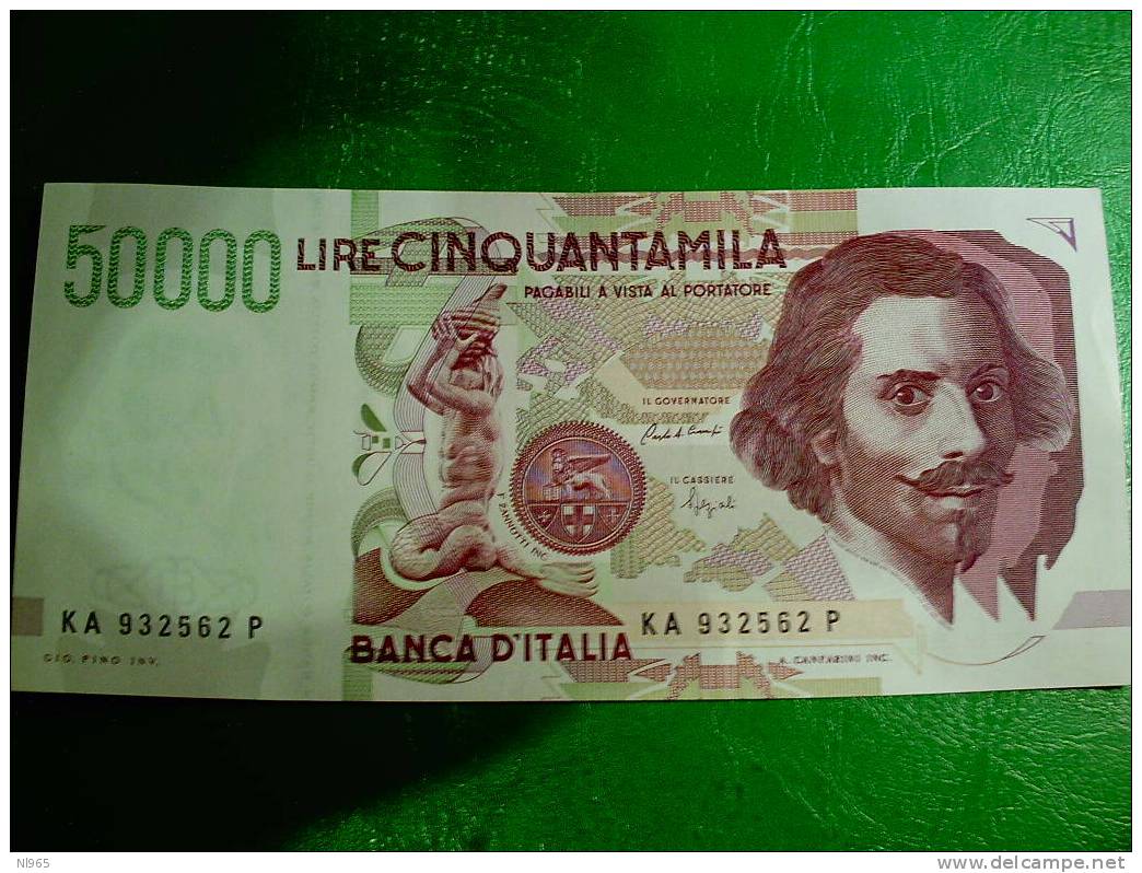 REPUBBLICA ITALIANA -  LIRE CINQUANTAMILA  BERNINI  - BANCA D´ ITALIA  ANNO 20/02/1997 - 50000 Lire