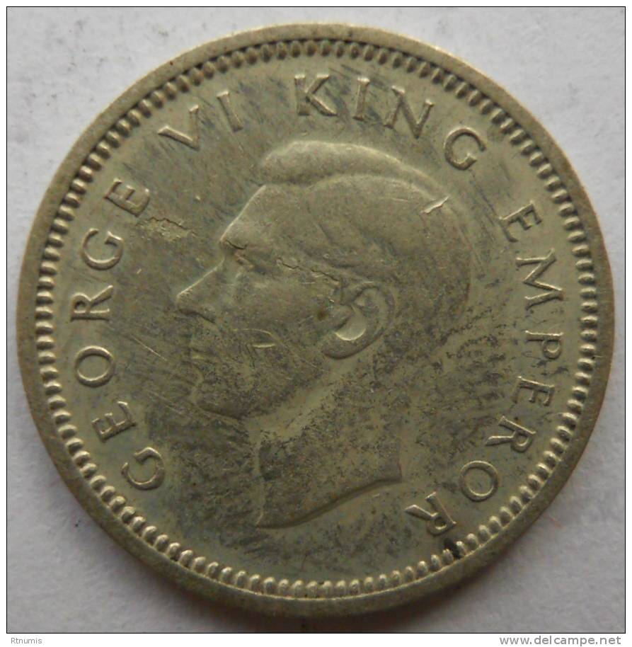 Nouvelle Zélande New Zealand 3 Pence 1940 Km 7 - Neuseeland