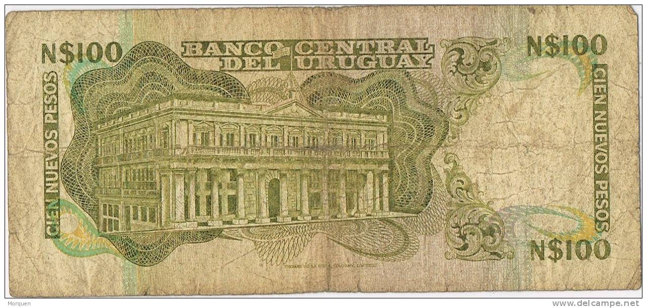 Billete 100 Pesos Nuevos URUGUAY . Serie F,  Artigas - Uruguay