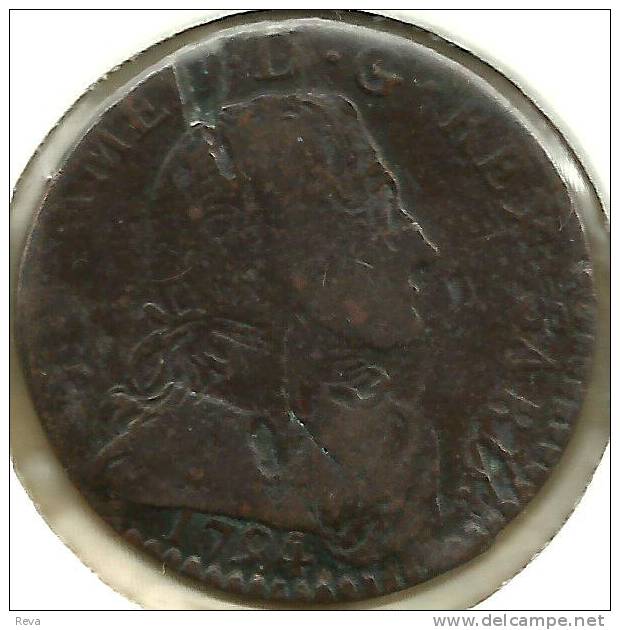 ITALY SARDINIA  5 SOL MAN FRONT  KING HEAD BACK  1794  F+ C51 READ DESCRIPTION CAREFULLY!! - Piémont-Sardaigne-Savoie Italienne