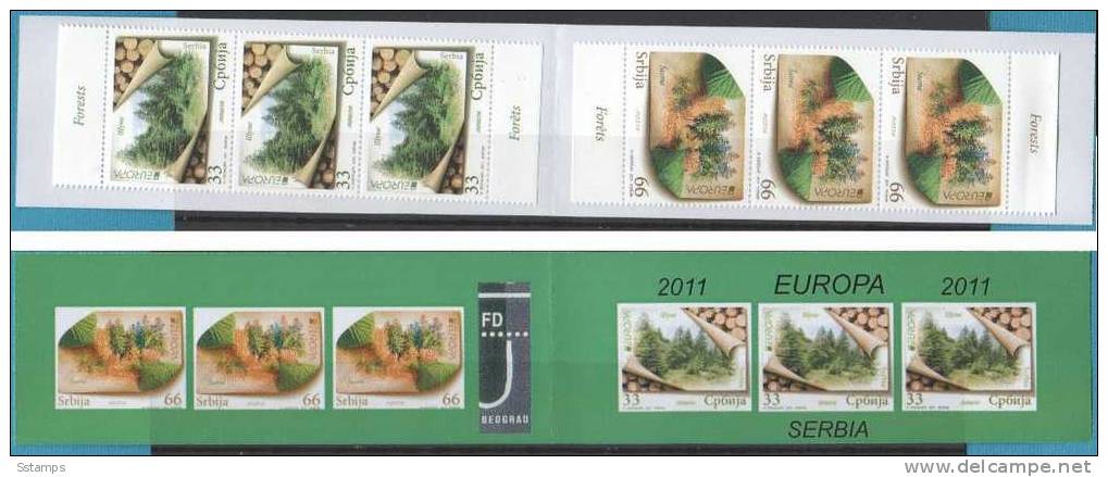 2011SRB  EUROPA CEPT FORESTS  SERBIEN SERBIA SRBIJA TIP I A   BOOKLET - 2011