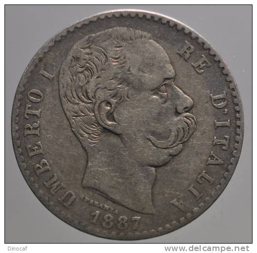 AK  ITALIA UMBERTO I 2 LIRE 1887 ARGENTO ROMA 618CF, 2 LIRE, 1887, ROMA/ROME, 10 G (AG 835), 27 MM, MB+/F+, GIGANTE 31 - Autres & Non Classés