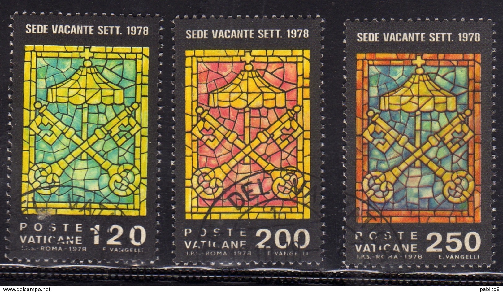 CITTÀ DEL VATICANO VATICAN VATIKAN 1978 SEDE VACANTE VACANT SEAT SERIE COMPLETA COMPLETE SET USATA USED OBLITERE' - Used Stamps