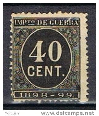 Impuesto De Guerra 40 Cts 1898, VARIEDAD Impresion * - Oorlogstaks