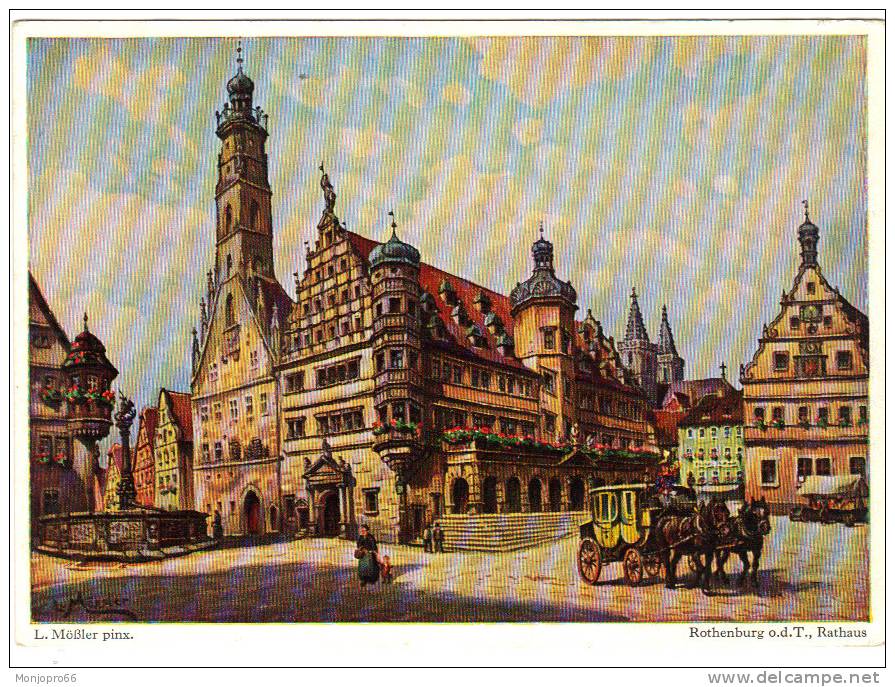 CPM De Rothenburg   Rathaus Mit Postkutsche - Ansbach