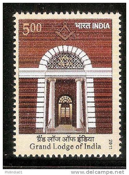 India 2011 Grand Lodge Of India Freemasonry Masonic Lodge Architecture 1v MNH - Franc-Maçonnerie