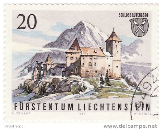 1981 Liechtenstein - Castello Di Gutenberg - Gebraucht