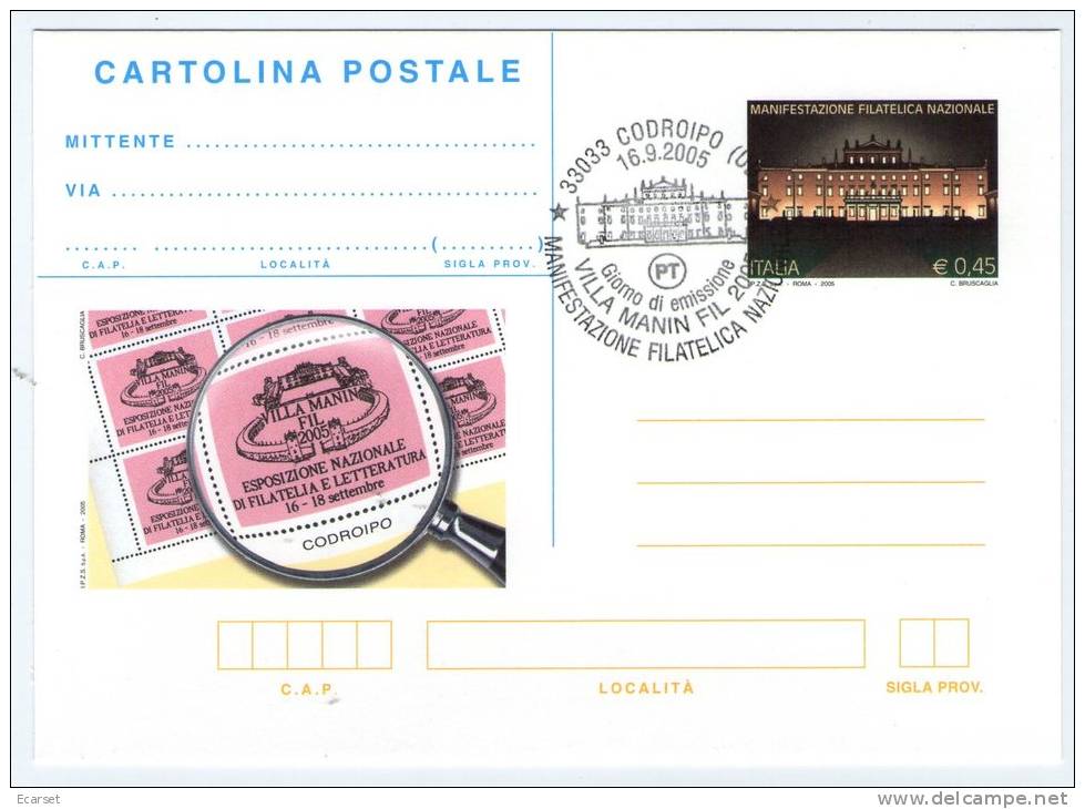 VILLA MANIN FIL 2005 - Numero Unico Con Articoli Di Filatelia, Storia Postale, Numismatica. Contiene 2 Cartoline. - Otros & Sin Clasificación