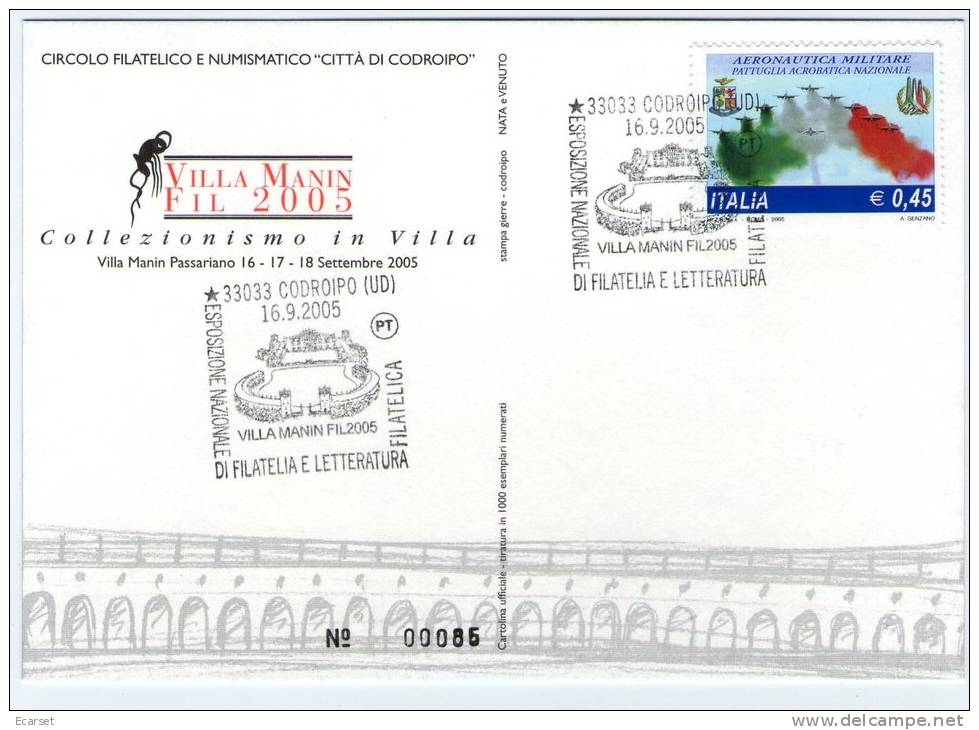 VILLA MANIN FIL 2005 - Numero Unico Con Articoli Di Filatelia, Storia Postale, Numismatica. Contiene 2 Cartoline. - Autres & Non Classés