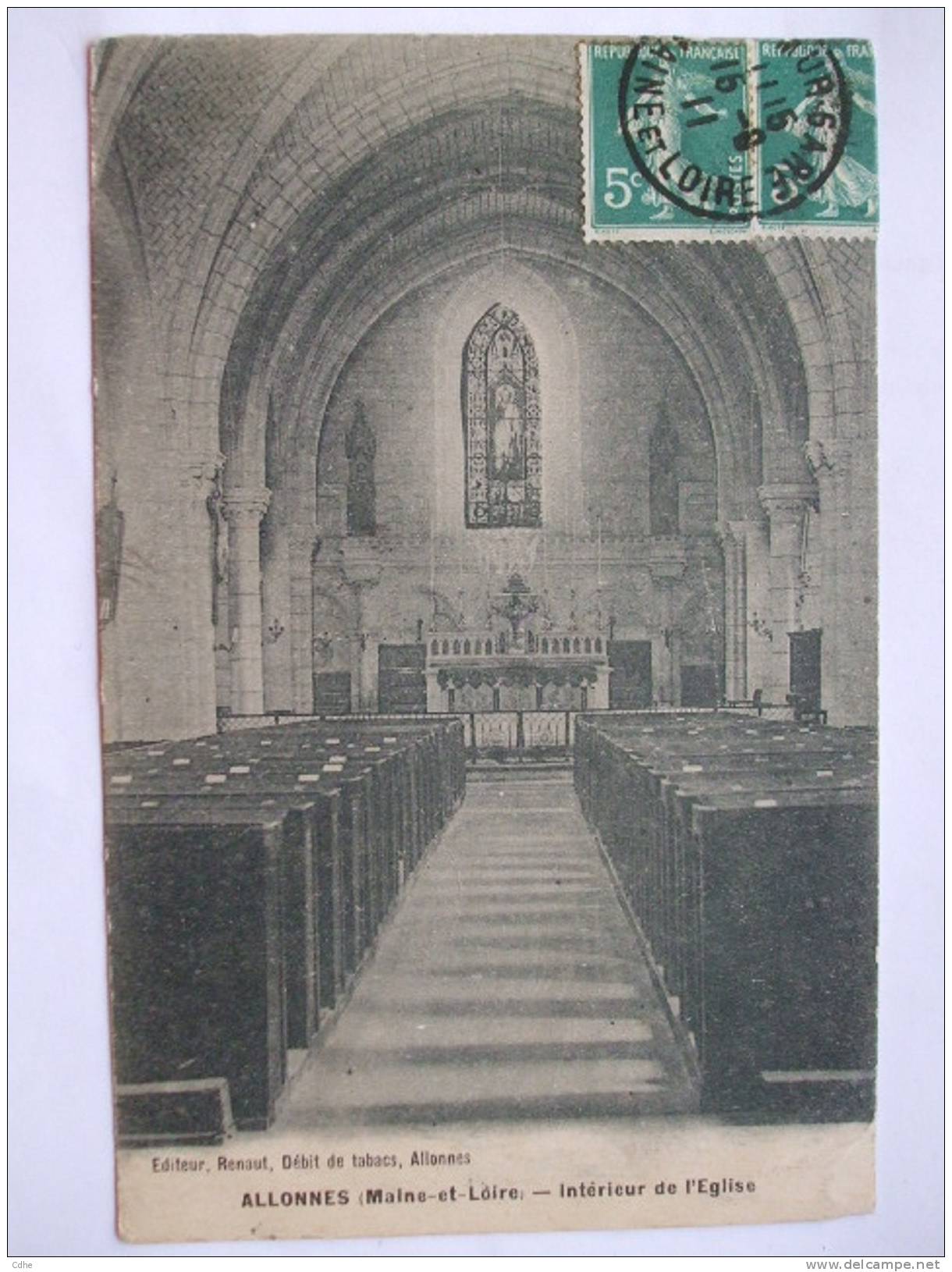 49 - ALLONNES - INTERIEUR DE L'EGLISE - Allonnes