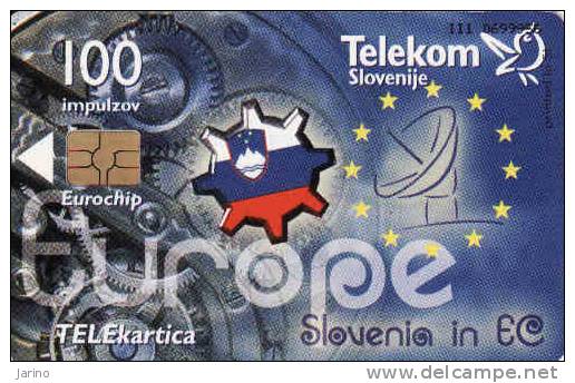 Slovénie, Telecom, Slovenie En EU,  Chip, - Slowenien