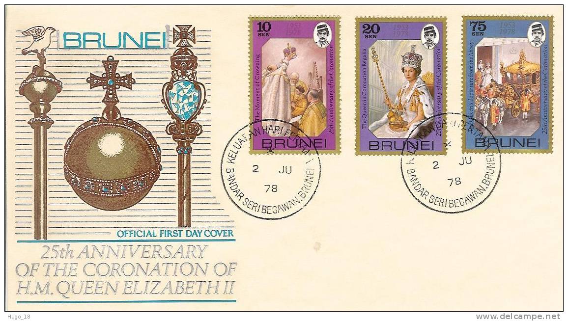 1978  25th Anniversary Of The Coronation Of Her Majesty Queen Elisabeth II  BRUNEI - Brunei (1984-...)