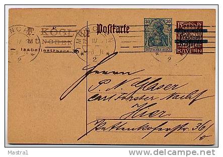 DR P133I/01 Postkarte München 1921  Kat. 7,50 € - Postkarten