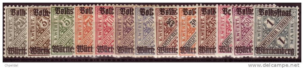 Wurtemberg - Württemberg / Y&T No S100-2* Mi Nr 258-0* / 22.35 Euros - Neufs