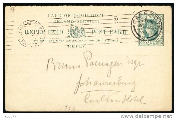 1911 Cape Of Good Hope. Postal Card Sent To Johanesburg.  (H90c002) - Cape Of Good Hope (1853-1904)