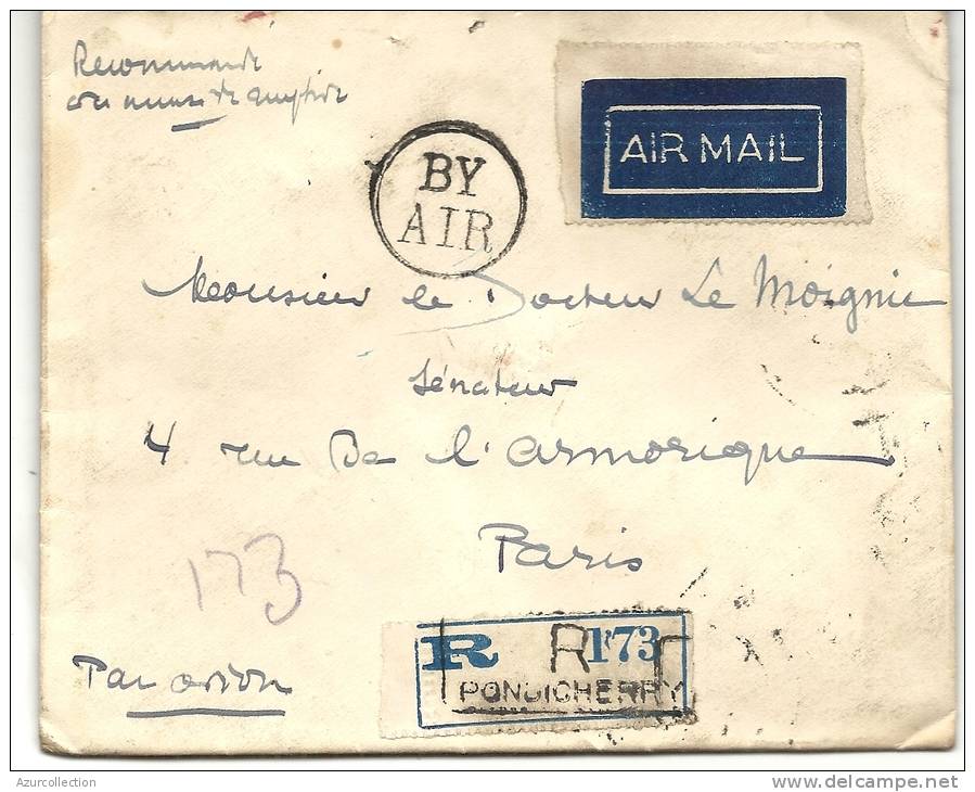 LETTRE BY AIR MAIL POUR FRANCE - Poste Aérienne