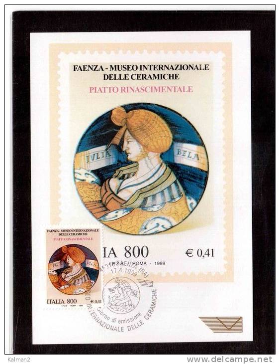 TEM1324  -  3  MAXIMUM  CARD FDC " MUSEI "  /    ANNULLO  17.4.1999 - Maximum Cards