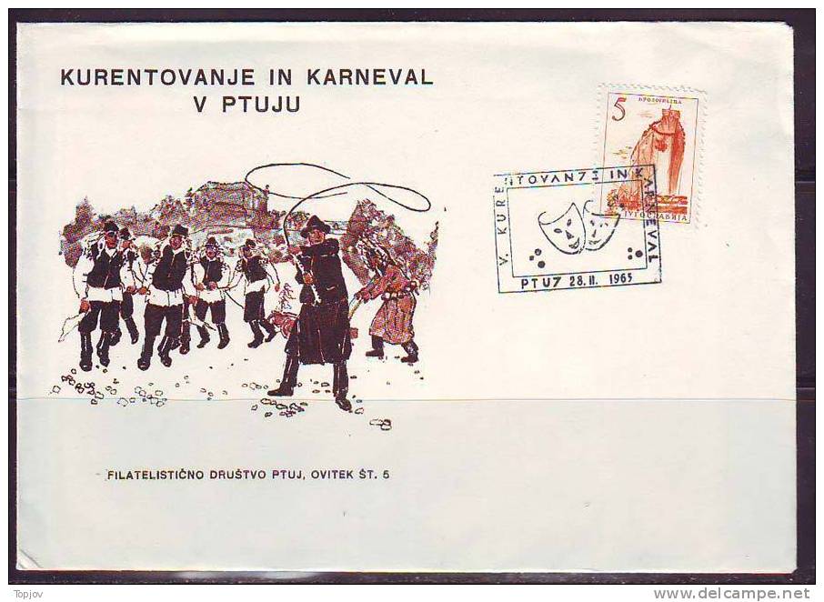 YUGOSLAVIA - JUGOSLAVIJA - CARNIVAL, HARNEVAL,  KURENTOVANJE - PTUJ - 1963 - Carnival