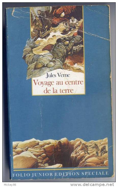 Jules Verne--Voyage Au Centre De La Terre-- éd Gallimard---Folio Junior  éd  Spéciale - Folio SF