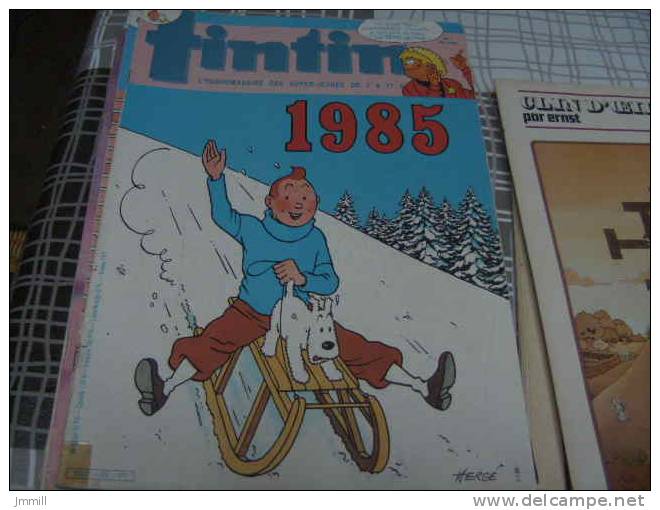 Tintin Belge 40ème Année 1985 : N° 1 Couverture Hergé - Tintin