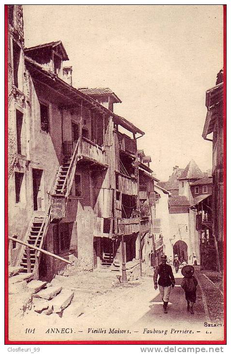 Annecy - Vieilles Maisons - Faubourg Perrière / Animée. Quartier Disparu... - Annecy-le-Vieux