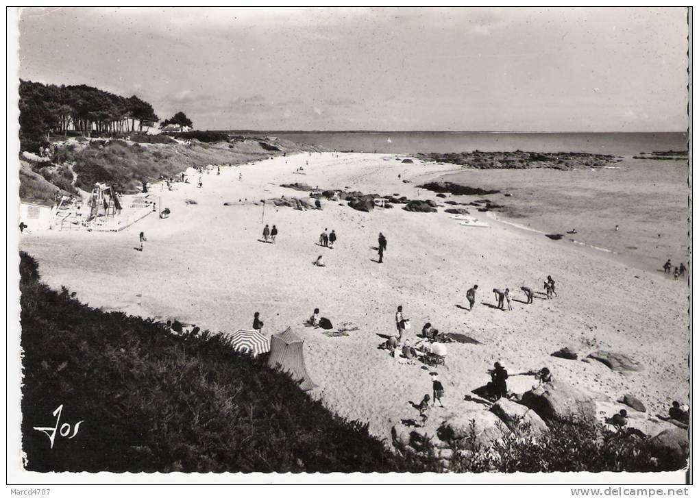 BEG MEIL 29 Bretagne Vue Générale De La Plage Devant Les Dunes Carte Dentelée Véritable Photo - Beg Meil