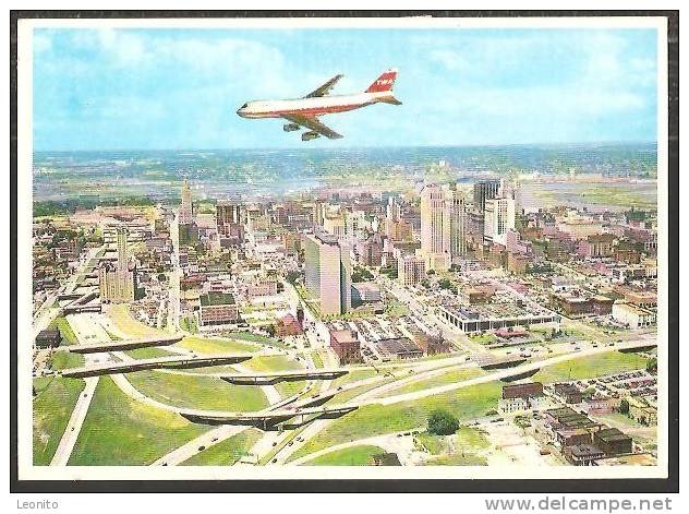 Aerial View Of Kansas City Missouri TWA Aeroplane Lawson 1984 - Kansas City – Missouri