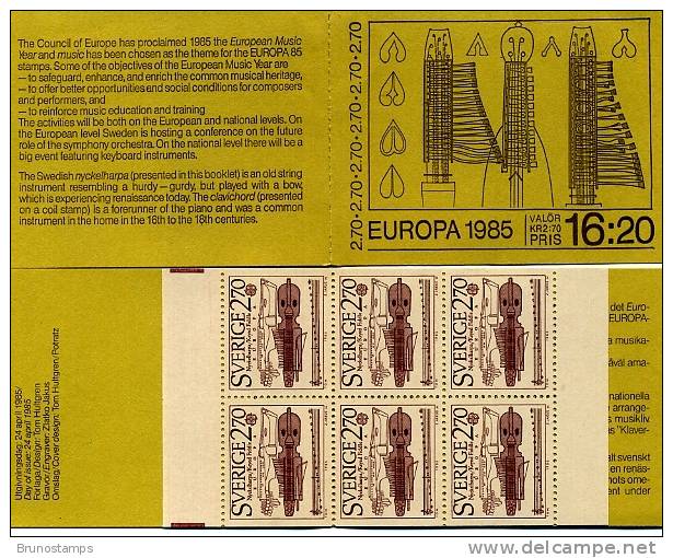 SWEDEN/SVERIGE - 1985  EUROPA  BOOKLET   MINT NH - 1981-..