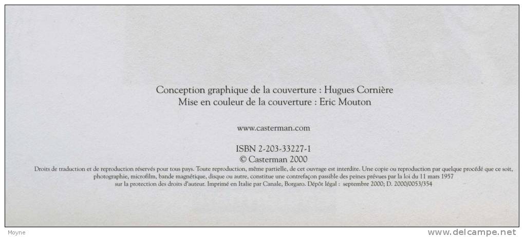 Hugo  PRATT - CORTO MALTESE - LES CELTIQUES  -  Casterman -D.L.: Edition De Septembre 2000 - T. Bon Etat - Pratt